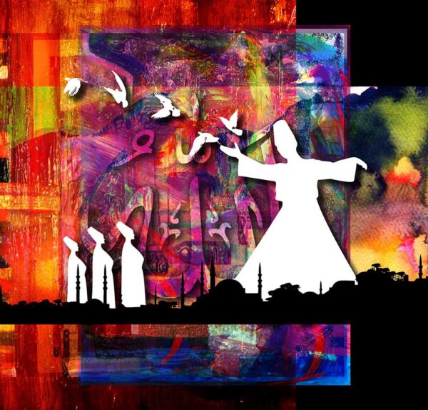 Mevlana 010 Baskılı Cam Tablo